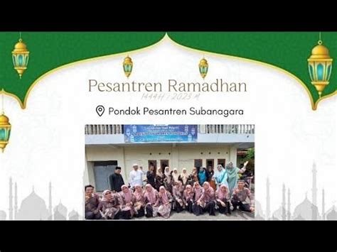 Penutupan Pesantren Ramadhan H M Pondok Pesantren