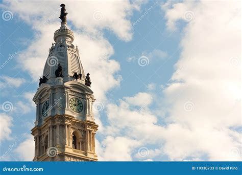 Clock Tower in Philadelphia Stock Image - Image of philadelphia, penn ...