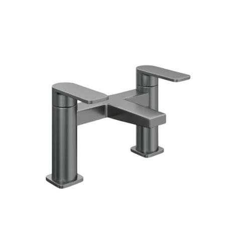 Abacus Edge Anthracite Deck Mounted Bath Filler Sanctuary Bathrooms