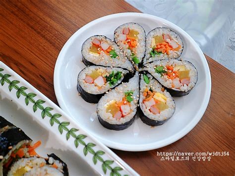 김밥맛있게싸는법 김밥재료 꽃김밥 미나리김밥 예쁜김밥 만들기