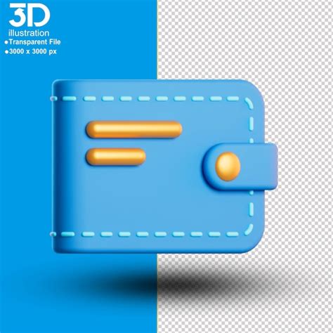 Premium Psd D Icons Gold Wallet Icon Isolated D Render Illustration