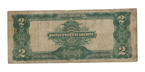 1899 United States 2 Two Dollar Silver Certificate Bank Note