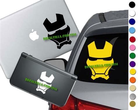 iron man helmet vinyl decal sticker  cars laptops