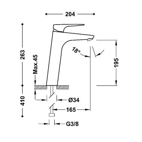 Canigó Plus Grifo monomando alto para lavabo Baníssimo