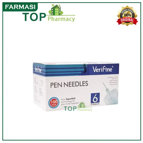 Verifine Pen Needles Jarum Pen Insulin 6mm 10pcs 100pcs Lazada