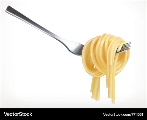 Pasta On Fork Icon Royalty Free Vector Image Vectorstock