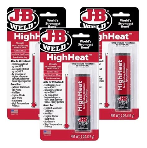 Jb Weld Highheat Masilla Epoxi Para Alta Temperatura Pk 3 Meses Sin