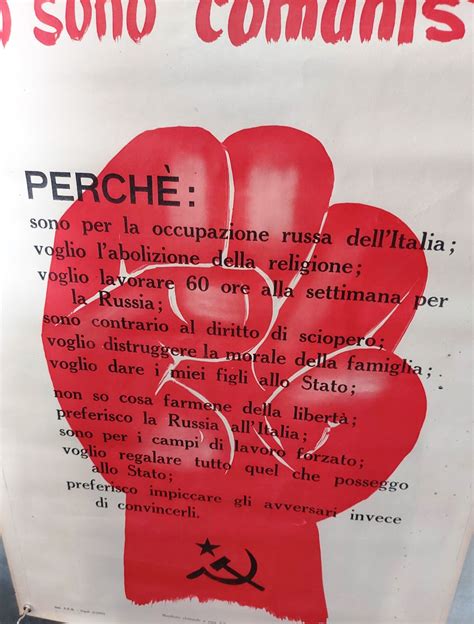 Affiche Politique Original Dc Io Sono Comunista Perche