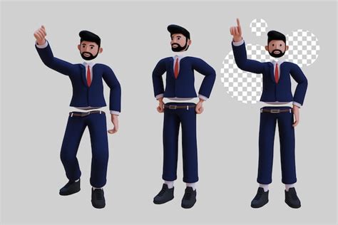 Premium Psd 3d Business Characters Working In Office