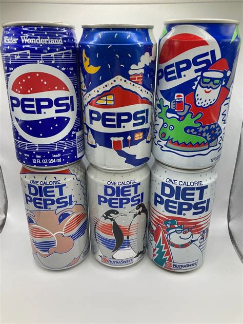 six cans of pepsi are stacked on top of each other