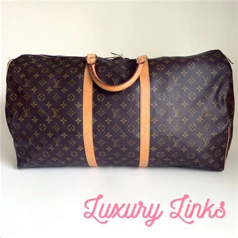 Authentic Louis Vuitton Large Duffel Bag With Zipper And Handles