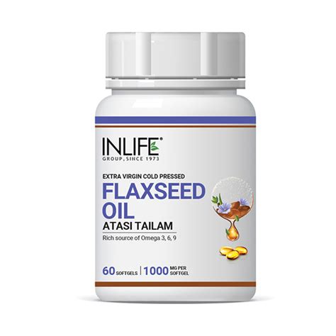 Buy Inlife Flaxseed Oil 1000 Mg Softgel Capsule 60 S Online At Discounted Price Netmeds