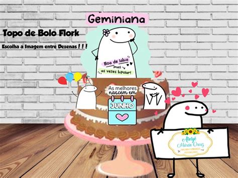 Topo De Bolo Flork Bent Cake Elo Produtos Especiais