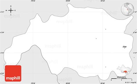 Silver Style Simple Map of Biblian