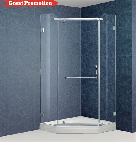 Custom Diamond Shape Hinged Frameless Shower Door Manufacturers