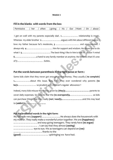 Th Form Esl Worksheet By Mouna