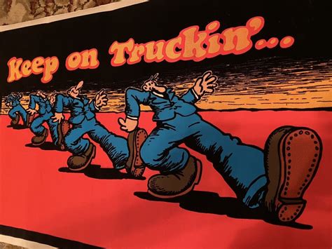 1967 R Crumb Grateful Dead Keep On Truckin Blacklight