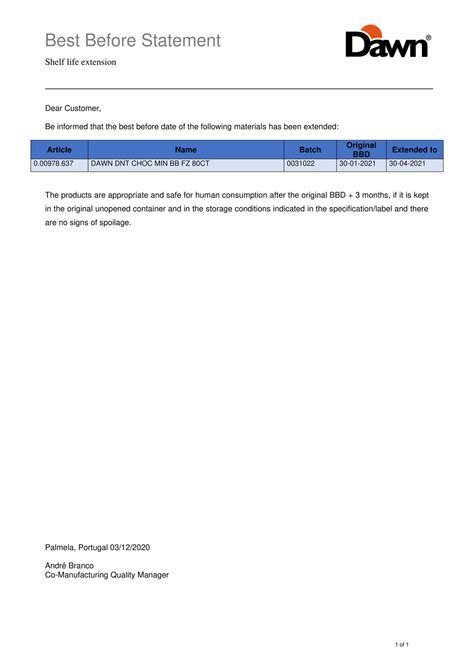 Matusz Vad Zrt Best Before Date Page 1