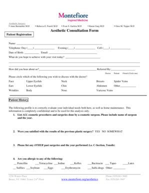 Aesthetic Consultation Form - Fill and Sign Printable Template Online