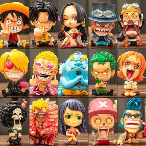 One Piece Cute Japanese Anime Figure Action Figure Luffy Ace Zoro Sanji ...