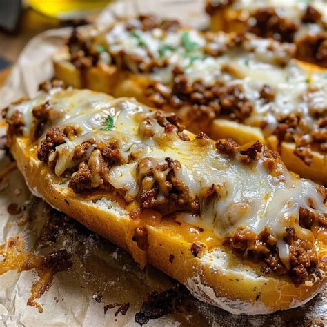 Garlic Bread Sloppy Joes Dish Cooking