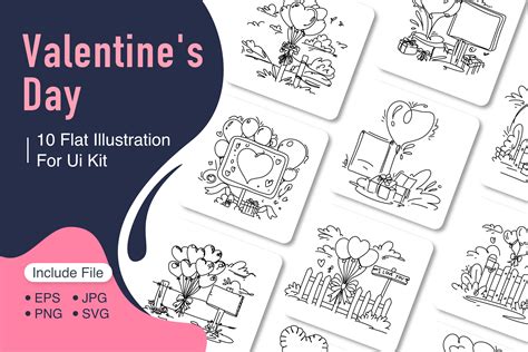 Flat Illustration Romantic Valentines Da Graphic By Twiri · Creative