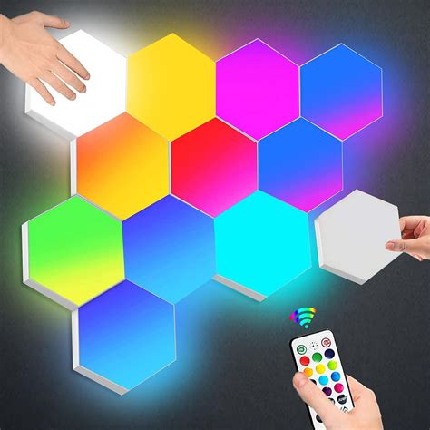 Luces Hexagonales Con Control Remoto Luces Led Rgb Inteligentes Paneles