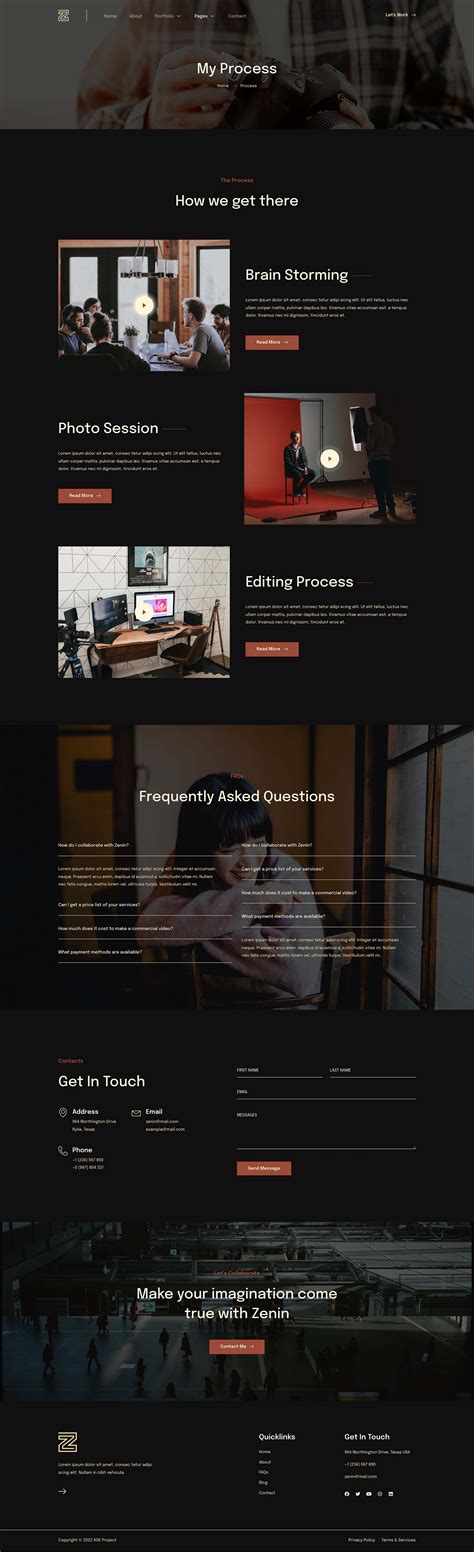 Zenin Photography Portfolio Elementor Template Kit By Askproject