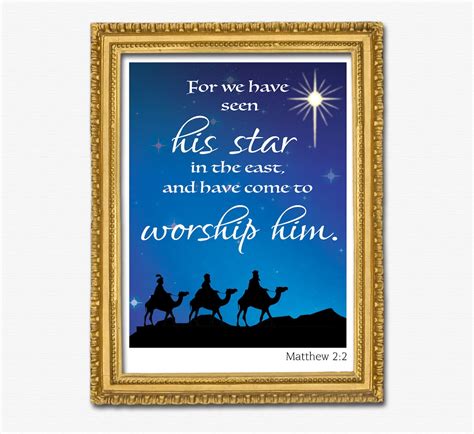 Printable The 3 Wise Men Matthew 2 2 Bible Verse Etsy