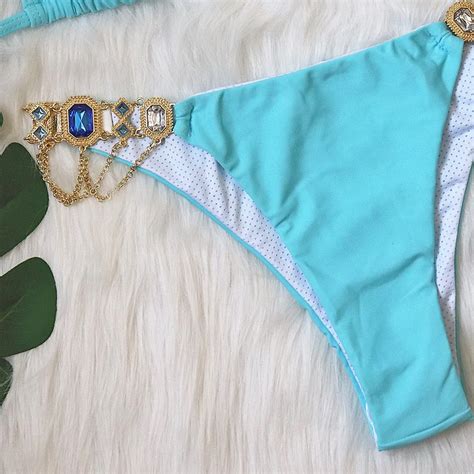 Crystal Diamond Bikini 2024 New Sexy Lace Up Plain Women S Split