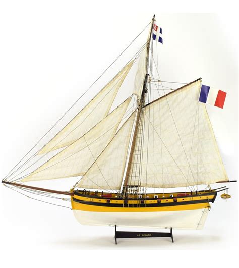 Maquette Bateau Bois Cotre Corsaire Français Le Renard 1 50