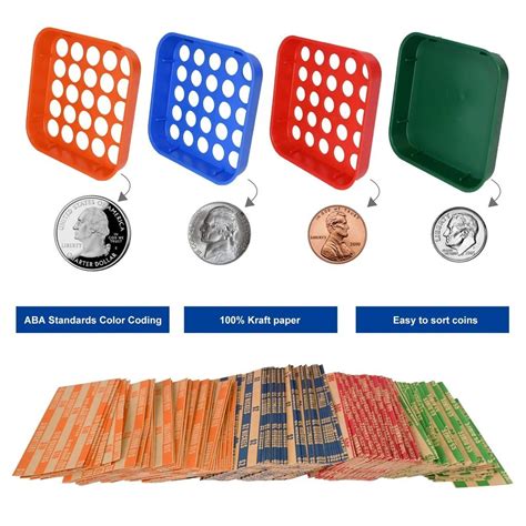 71t Coin Sorters Tray 4 Color Coded Coin Sorting Tray Bundled With 56