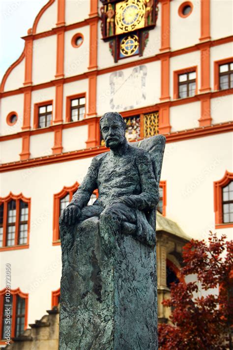 Plauen Germany October 10 2024 King Albert Fountain On Altmarkt