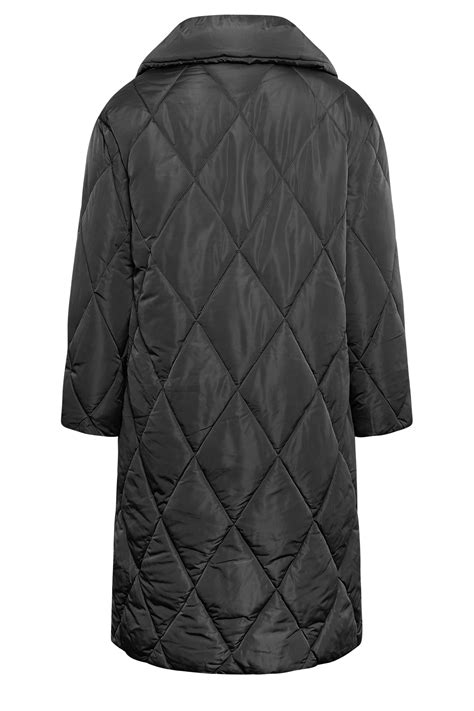 YOURS Plus Size Black Quilted Puffer Coat Yours Clothing