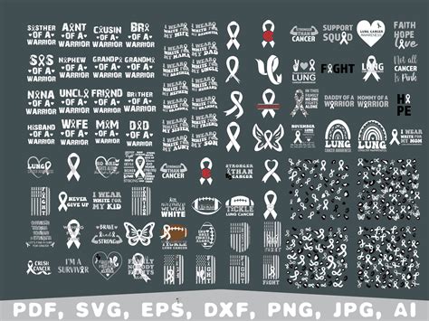 Lung Cancer Awareness Svg White Ribbon Graphic By Bluediamond Bluediamond19 · Creative Fabrica