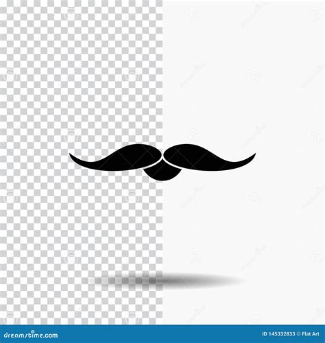 Moustache Hipster Movember Male Men Glyph Icon On Transparent