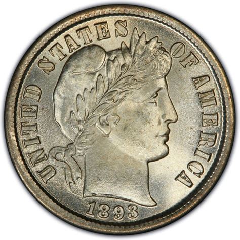 1893 Barber Dime Values and Prices - Past Sales | CoinValues.com