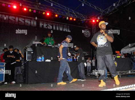 Rappers 50 Cent Lloyd Banks And Tony Yayo Of G Unit Performs At The This Is 50 Festival At