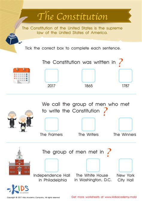 Constitution - Kids Discover - Worksheets Library