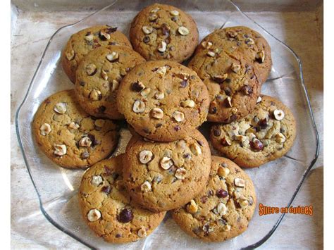 Cookies aux noisettes chocolat et praliné sucreetepices