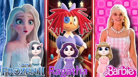 My Talking Angela 2 Frozen Elsa ️ Vs Ragatha ️‍🔥 Vs Barbie 💖 Cosplay 😻😍🤩 Youtube