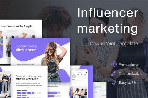 Influencer Marketing Powerpoint Presentation Templates ~ Creative Market