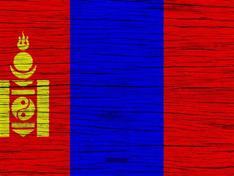 Flag of Mongolia. Mongolian Flag, Landlocked Country, Wooden Textures ...