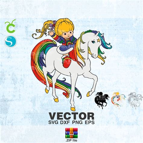 Vector Rainbow Brite And Starlite Svg Png Dxf Eps Dise O Etsy