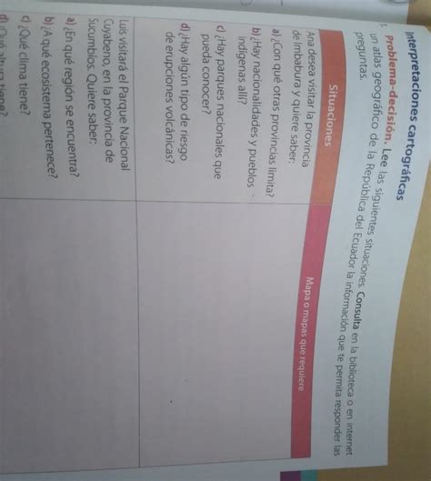 1 Interpretaciones cartográficas Problema decisión Lee las siguientes