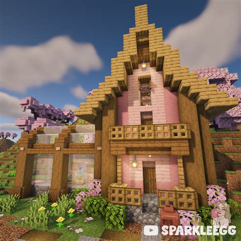 Cozy Minecraft Starter House With A Touch Of Pink