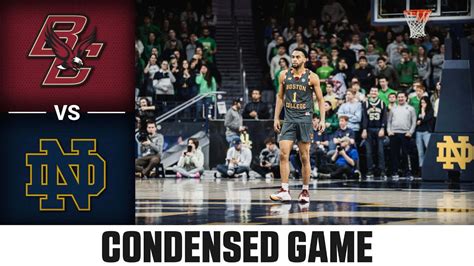 Boston College Vs Notre Dame Condensed Game 2023 24 ACC Mens