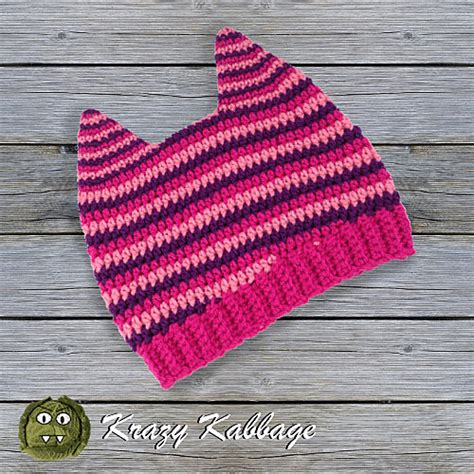 Ravelry Perky Pussy Cat Hat Pattern By Krazy Kabbage