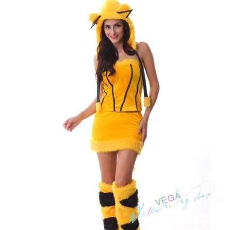 Halloween Costume For Women Adults Sexy Pikachu Costume Pokemon Cosplay