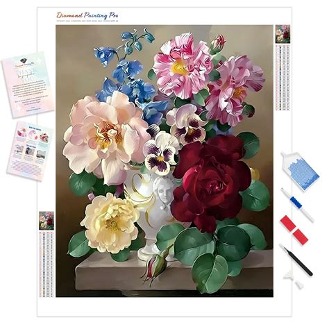 Flowers Bouquet Diamond Painting | Full Drill Diamond Art – Diamondpaintingpro